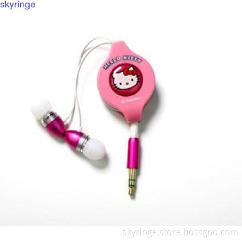 2013 New Retractable in-ear Earphone for girls